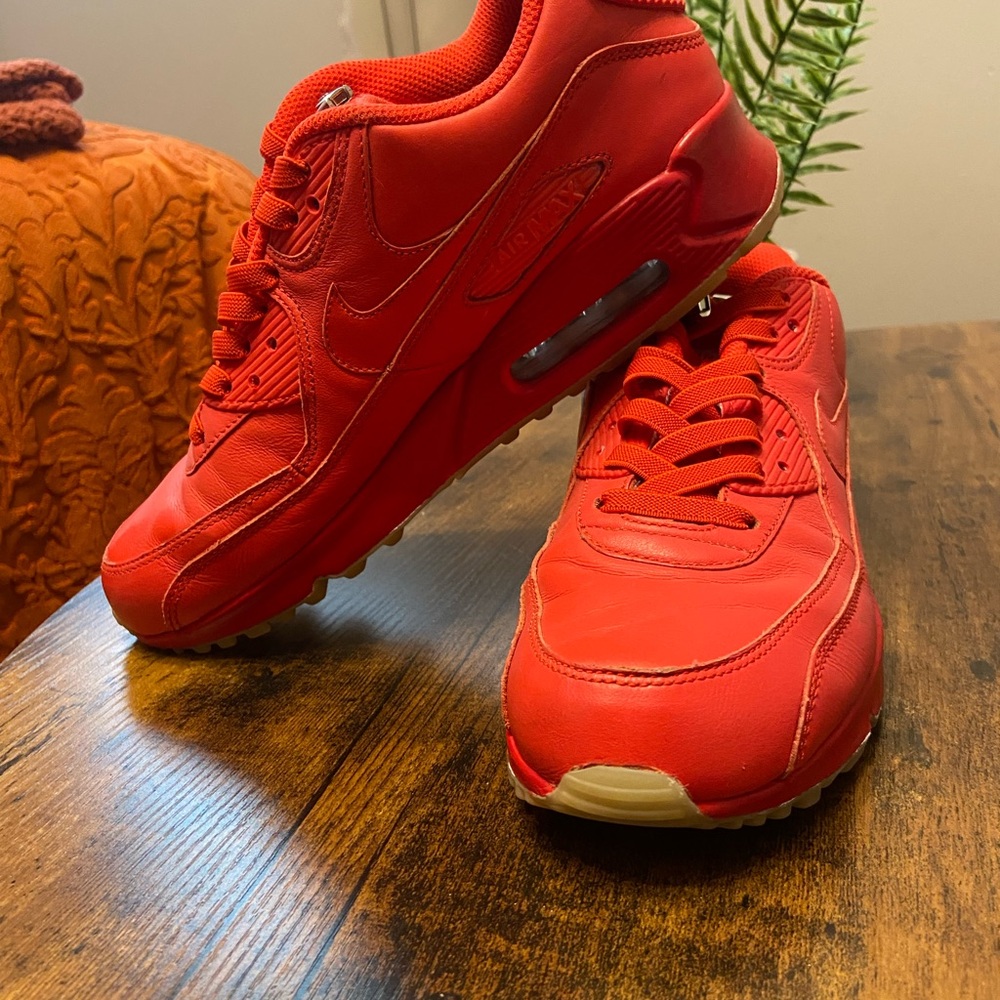 Vibrant Red Air Max Sneakers